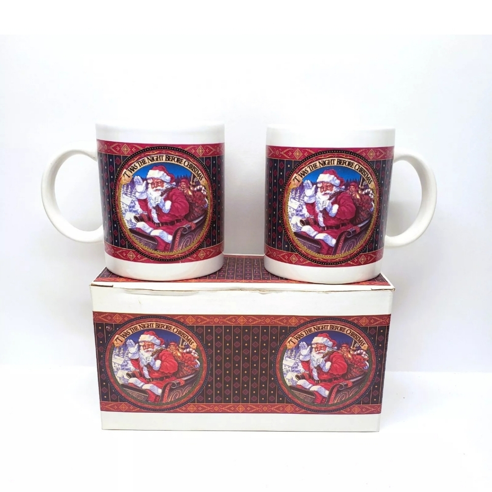 2 Darlington Farms Santa Night Before Christmas Mugs In Original Box